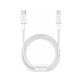 Baseus - Kábel Lightning/USB-C, 1.5m, biela