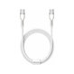 Baseus - Kábel USB-C/USB-C, 1.5m, biela
