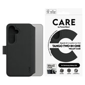 Puzdro Wallet Tango Two-In-One s QI pre Samsung Galaxy S25, Čierna, PanzerGlass