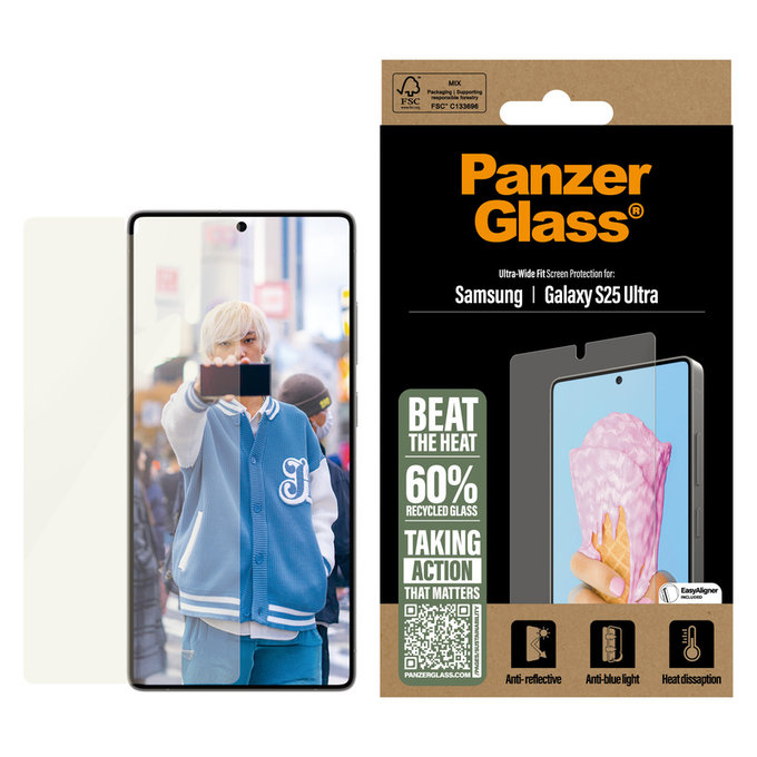 Tvrdené sklo UWF All-in-One s aplikátorom pre Samsung Galaxy S25 Ultra, Číra, PanzerGlass