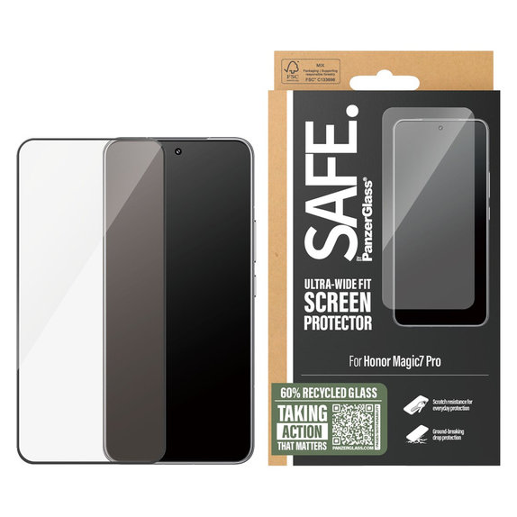 Tvrdené sklo UWF pre Honor Magic7 Pro, Čierna, SAFE by PanzerGlass
