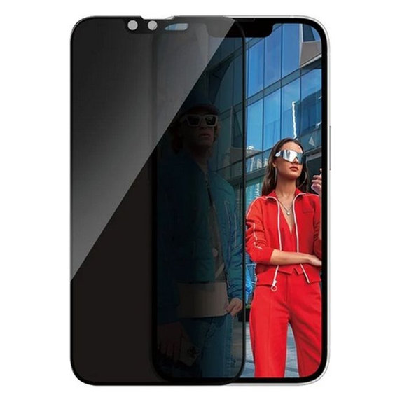 PanzerGlass - Tvrdené sklo UWF Privacy s aplikátorom pre iPhone 13, 13 Pro, 14 a 16e, čierna