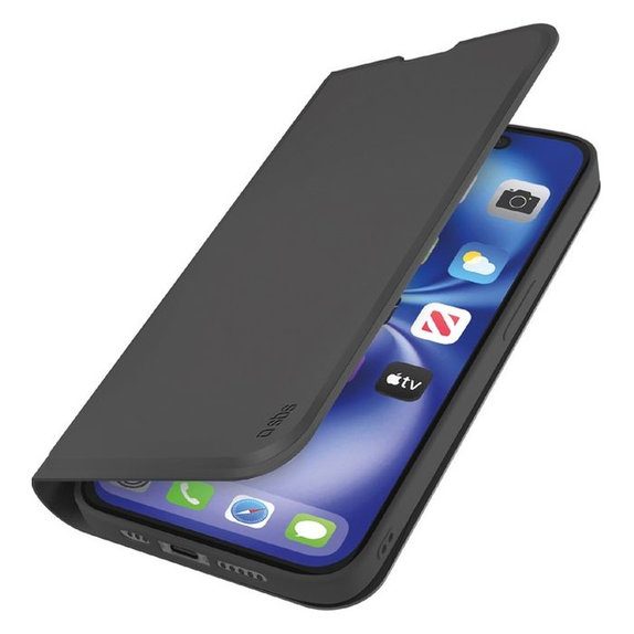 SBS - Puzdro Book Wallet Smooth pre iPhone 16e, čierna