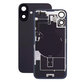 Apple iPhone 16 - Sklo Zadného Housingu + Sklíčko Kamery + Kovový Pliešok + Magsafe Magnet + Flex Kábel (Black)