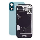Apple iPhone 16 - Sklo Zadného Housingu + Sklíčko Kamery + Kovový Pliešok + Magsafe Magnet (Teal)