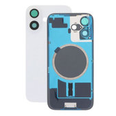 Apple iPhone 16 - Sklo Zadného Housingu + Sklíčko Kamery + Kovový Pliešok + Magsafe Magnet (White)