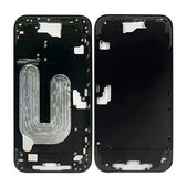 Apple iPhone 16 - Stredný Rám + Tlačidlá Zapínania + Hlasitosti (Black)