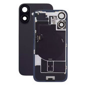 Apple iPhone 16 Plus - Sklo Zadného Housingu + Sklíčko Kamery + Kovový Pliešok + Magsafe Magnet + Flex Kábel (Black)