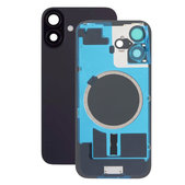 Apple iPhone 16 Plus - Sklo Zadného Housingu + Sklíčko Kamery + Kovový Pliešok + Magsafe Magnet (Black)