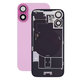 Apple iPhone 16 Plus - Sklo Zadného Housingu + Sklíčko Kamery + Kovový Pliešok + Magsafe Magnet (Pink)