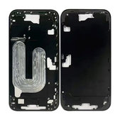Apple iPhone 16 Plus - Stredný Rám + Tlačidlá Zapínania + Hlasitosti (Black)