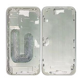 Apple iPhone 16 Plus - Stredný Rám + Tlačidlá Zapínania + Hlasitosti (White)