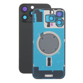 Apple iPhone 16 Pro Max - Sklo Zadného Housingu + Sklíčko Kamery + Kovový Pliešok + Magsafe Magnet (Black Titanium)