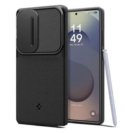 Spigen - Puzdro Optik Armor pre Samsung Galaxy S25 Ultra, čierna