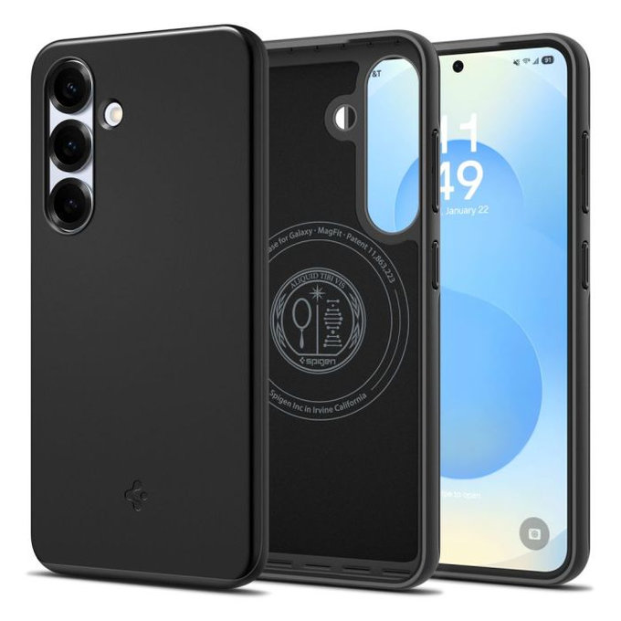 Spigen - Puzdro Thin Fit s MagSafe pre Samsung Galaxy S25, čierna