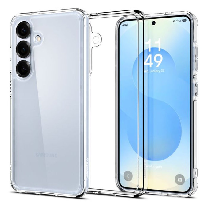 Spigen - Puzdro Ultra Hybrid pre Samsung Galaxy S25, Crystal Clear