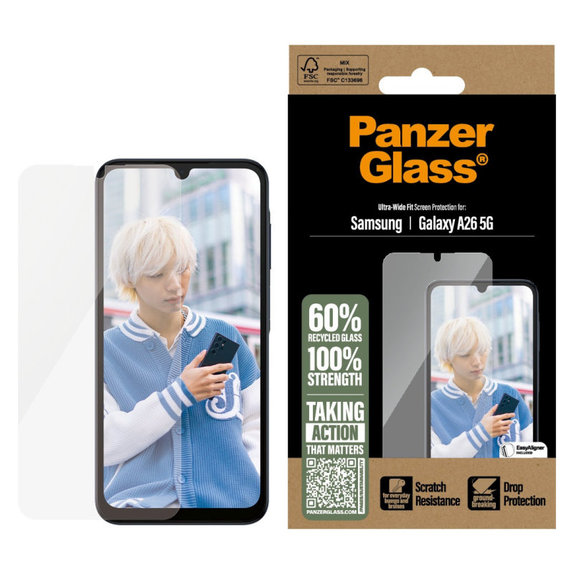 Tvrdené sklo UWF pre Samsung A26 5G, Transparentná, PanzerGlass