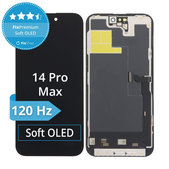 Displej Soft OLED 120Hz pre iPhone 14 Pro Max, Dotykové sklo s rámom, FixPremium