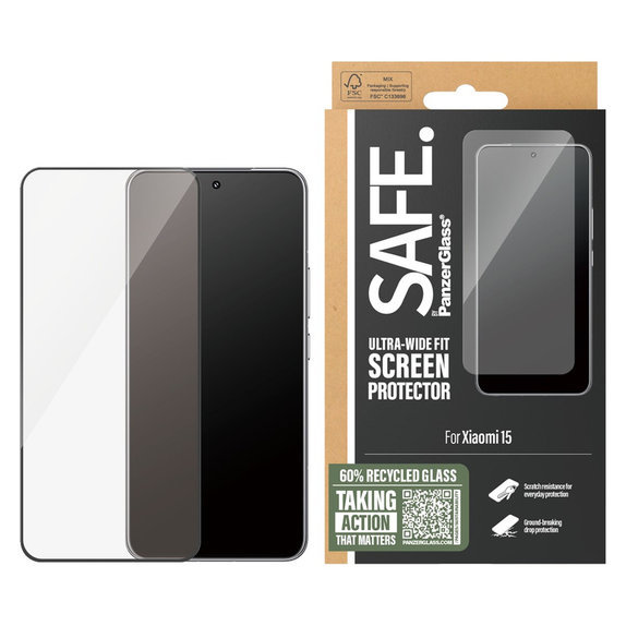 Tvrdené sklo UWF pre Xiaomi 15, Čierna, SAFE by PanzerGlass