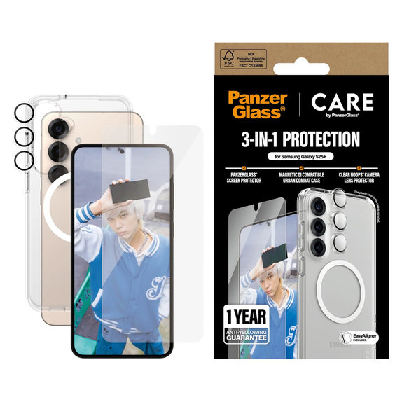 Bundle 3v1 pre Samsung Galaxy S25+, PanzerGlass