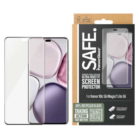 Tvrdené sklo UWF pre Honor X9c 5G/Magic7 Lite 5G, Čierna, SAFE by PanzerGlass