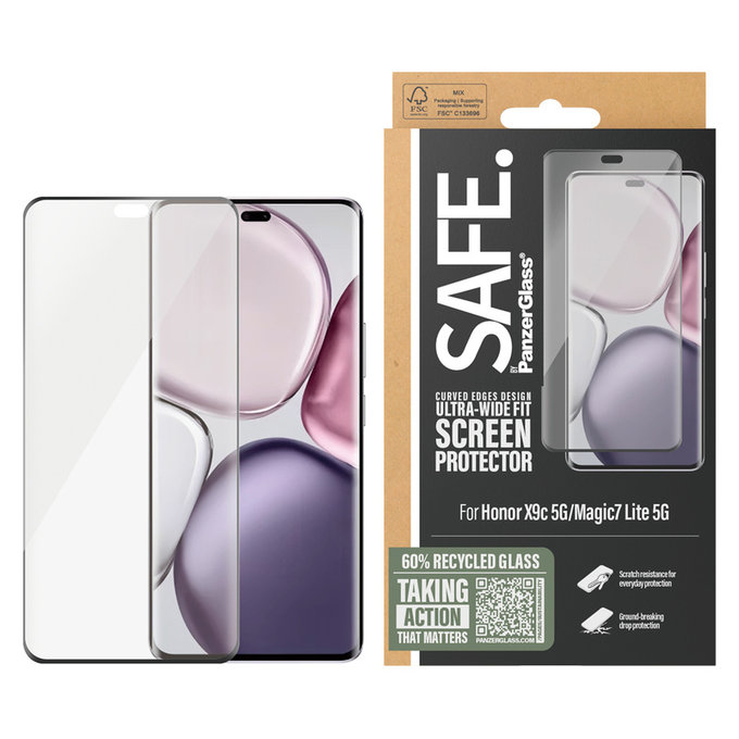 Tvrdené sklo UWF pre Honor X9c 5G/Magic7 Lite 5G, Čierna, SAFE by PanzerGlass