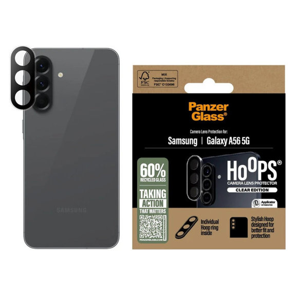 Ochranný kryt objektívu Hoops pre Samsung A56 5G, Číra, PanzerGlass