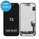 Displej Soft OLED pre iPhone 15, Dotykové sklo s rámom, DIAGNOSTIC