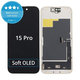 Displej Soft OLED pre iPhone 15 Pro - Dotykové sklo + Rám, DIAGNOSTIC