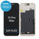 Displej Soft OLED pre iPhone 15 Pro Max - Dotykové sklo + Rám, DIAGNOSTIC