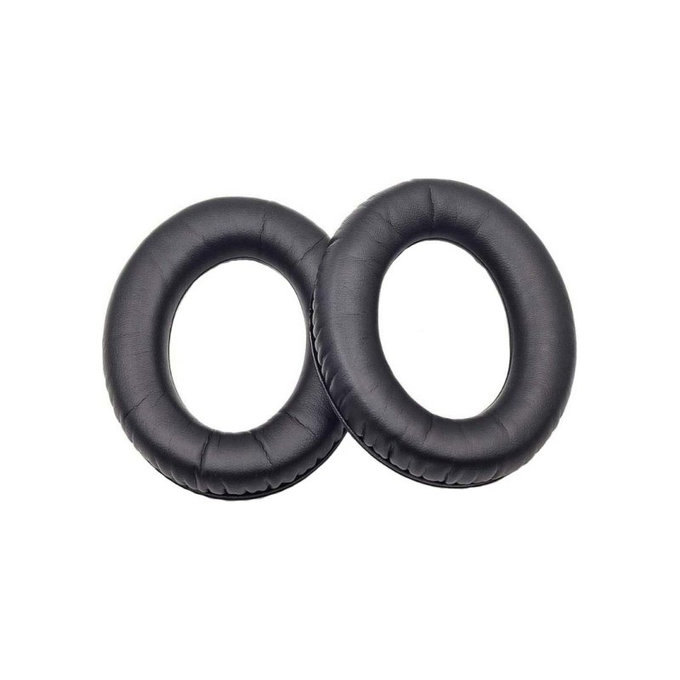 Náhradné Náušníky pre Kingston HyperX Cloud Revolver, Pamäťová pena + PU Koža, Čierne, 1 pár