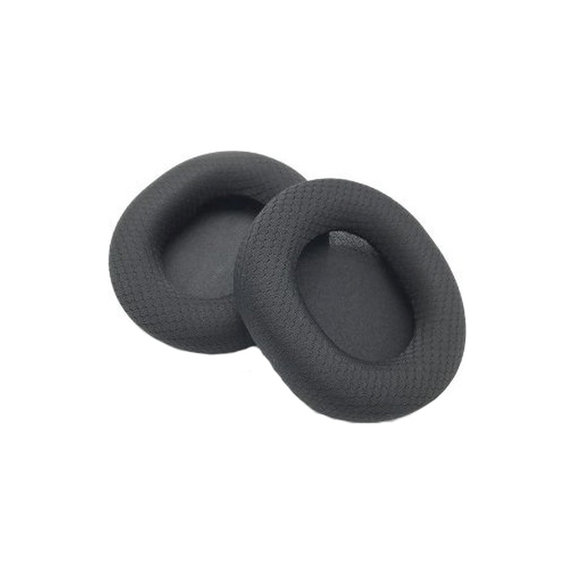 Náhradné Náušníky pre SteelSeries Arctis, Pamäťová pena + Textil, Čierne, 1 pár