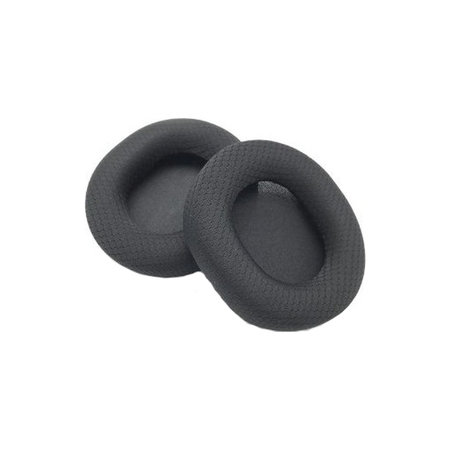 Náhradné Náušníky pre SteelSeries Arctis, Pamäťová pena + Textil, Čierne, 1 pár