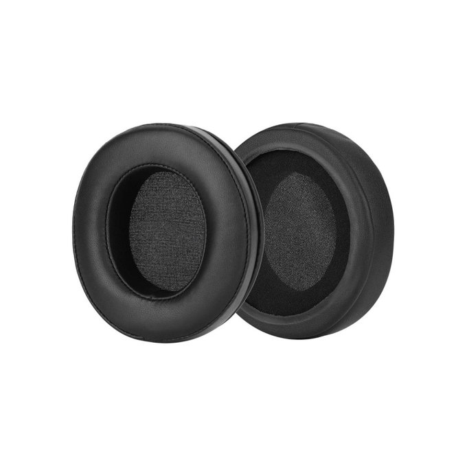 Náhradné Náušníky pre Razer Nari, Kraken, Pamäťová pena + PU Koža, Čierne, 1 pár