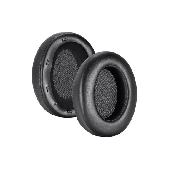 Náhradné Náušníky pre Sony WH-XB910N, Pamäťová pena + PU Koža, Čierne, 1 pár