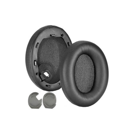 Náhradné Náušníky pre Sony WH-1000XM4, Pamäťová pena + PU Koža, Čierne, 1 pár