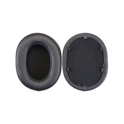 Náhradné Náušníky pre Sony WH-1000XM5, Pamäťová pena + PU Koža, Čierne, 1 pár