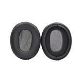 Náhradné Náušníky pre Sony WH-XB900N, WH-XB900, Pamäťová pena + PU Koža, Čierne, 1 pár