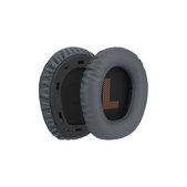 Náhradné Náušníky pre JBL Quantum 100, Pamäťová pena + PU Koža, Tmavá Sivá, 1 pár