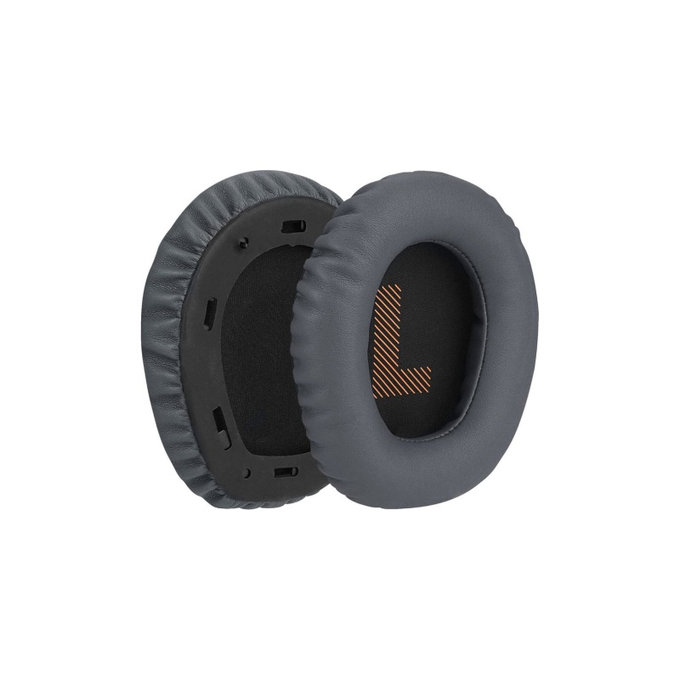 Náhradné Náušníky pre JBL Quantum 100, Pamäťová pena + PU Koža, Tmavá Sivá, 1 pár