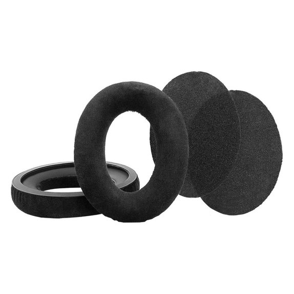 Náhradné Náušníky pre Sennheiser HD598, Pamäťová pena + Semiš, Čierne, Chladivý Gél, 1 pár