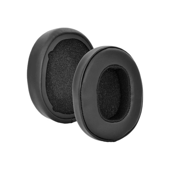 Náhradné Náušníky pre Skullcandy Hesh 3.0, Crusher, Pamäťová pena + PU Koža, Čierne, 1 pár