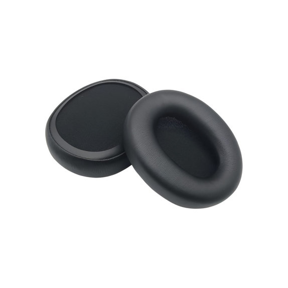 Náhradné Náušníky pre Skullcandy Crusher ANC 2, Pamäťová pena + PU Koža, Čierne, 1 pár