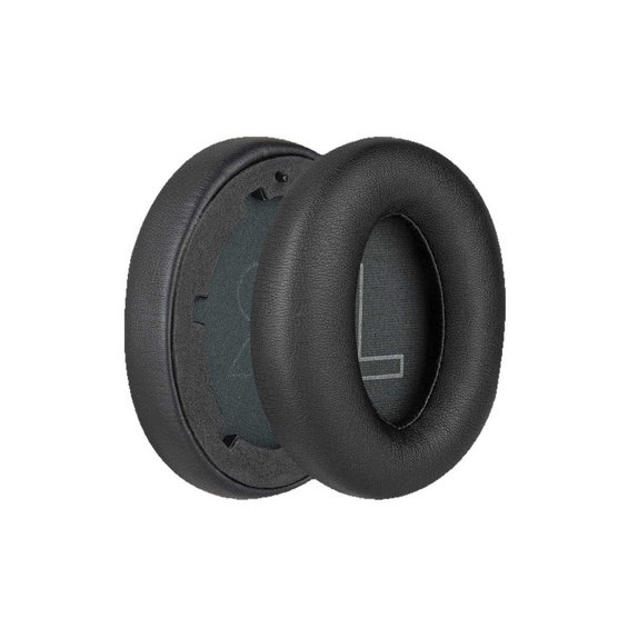 Náhradné Náušníky pre Anker Soundcore Life Q20, Pamäťová pena + PU Koža, Čierne, 1 pár