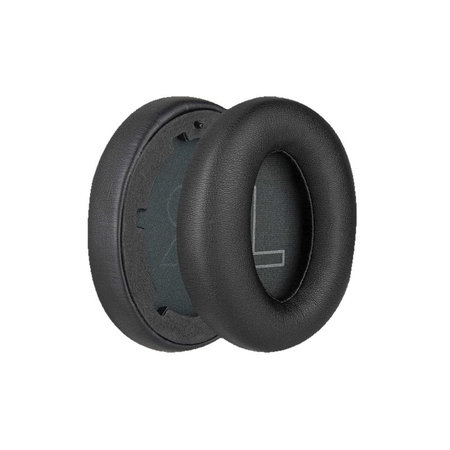 Náhradné Náušníky pre Anker Soundcore Life Q20, Pamäťová pena + PU Koža, Čierne, 1 pár