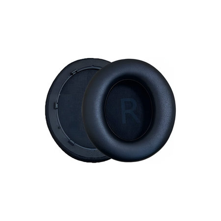 Náhradné Náušníky pre Anker Soundcore Life Q45, Pamäťová pena + PU Koža, Čierne, 1 pár