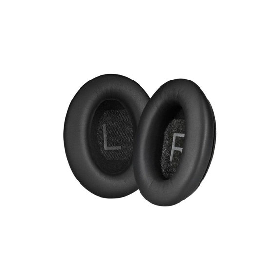 Náhradné Náušníky pre Bose QuietComfort 45, Pamäťová pena + PU Koža, Čierne, 1 pár