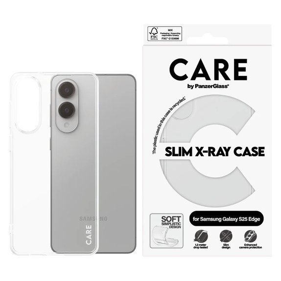 Puzdro X-Ray pre Samsung Galaxy S25 Edge, Transparentná, PanzerGlass