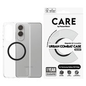 Puzdro Urban Combat s čiernym QI pre Samsung Galaxy S25 Edge, Transparentná, PanzerGlass