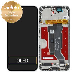 Honor 400 - LCD Displej + Dotykové Sklo + Rám (Meteor Silver) - 0235APNS Genuine Service Pack